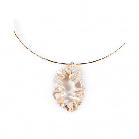SHABAMA MISSISSIPPI LUXE collar #PERLAS #oro brillo 1 u
