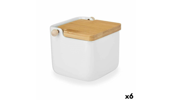 Soolatops Kaanega Kinvara B5001 Valge Pruun Keraamiline Bambus 800 ml 12 x 11 x 12 cm (6 Ühikut)