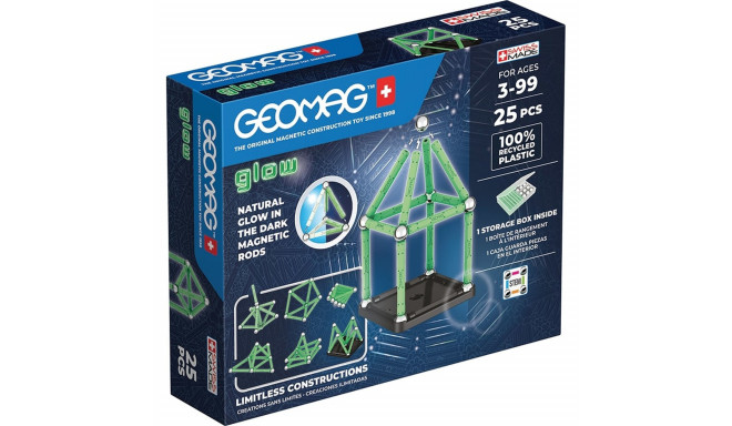 Playset Geomag Glow Recycled 25 Tükid, osad