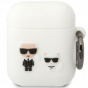 Karl Lagerfeld etui for Airpods 1 / 2 KLACA2SILKCW white Silicone Karl & Choupette Karl Lagerfeld etui for Airpods 1 / 2 KLACA2SILKCW white Silicone Karl & Choupette