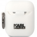 Karl Lagerfeld etui for Airpods 1 / 2 KLACA2SILKCW white Silicone Karl & Choupette Karl Lagerfeld etui for Airpods 1 / 2 KLACA2SILKCW white Silicone Karl & Choupette