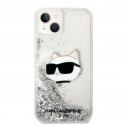 Karl Lagerfeld case for iPhone 14 Plus 6,7" KLHCP14MLNCHCS silver hardcase Glitter Choupette Head Karl Lagerfeld case for iPhone 14 Plus 6,7" KLHCP14MLNCHCS silver hardcase Glitter Choupette Head
