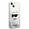 Karl Lagerfeld case for iPhone 14 Plus 6,7" KLHCP14MLNCHCS silver hardcase Glitter Choupette Head Karl Lagerfeld case for iPhone 14 Plus 6,7" KLHCP14MLNCHCS silver hardcase Glitter Choupette Head