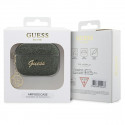 Guess case for AirPods Pro 2 GUAP2GLGSHA khaki PU Glitter Flake 4G