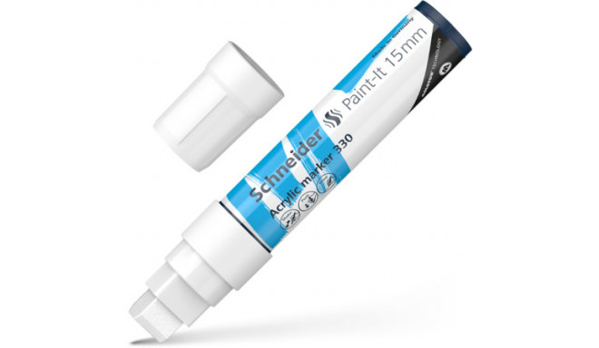 Akrüülmarker SCHNEIDER Paint-it 330, 15mm, valge