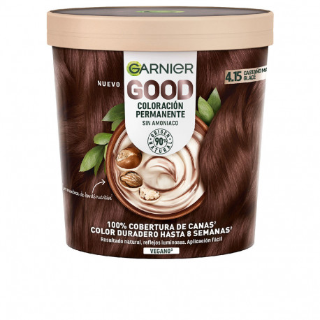GARNIER GOOD coloración permanente sin amoniaco #4.15 castaño glacé 217 ml