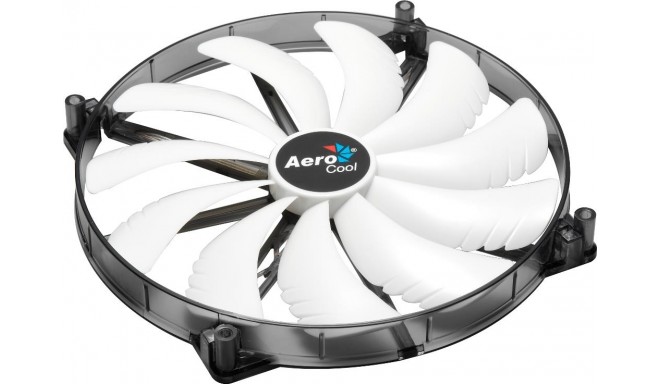 AEROCOOL PC fan SILENT MASTER WHITE LED, 200x200x20mm