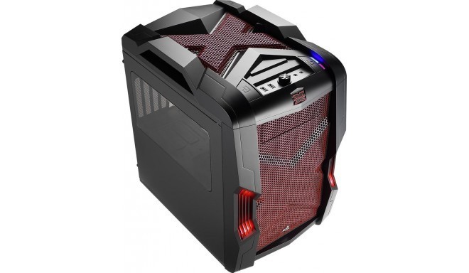 Aerocool case Micro-ATX Strike-X Cube USB 3.0, red