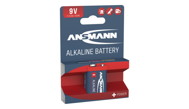 1 Ansmann Alkaline 9V block red-line