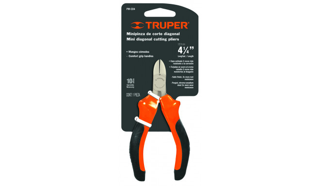 Diagonal mini cutting pliers 110mm Truper®