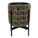 Lillepott WICKER alusega 30x30xH38cm, helepruun