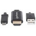 Manhattan MHL Cable / Adapter Micro-USB 5-pin to HDMI, connects smartphone to TV