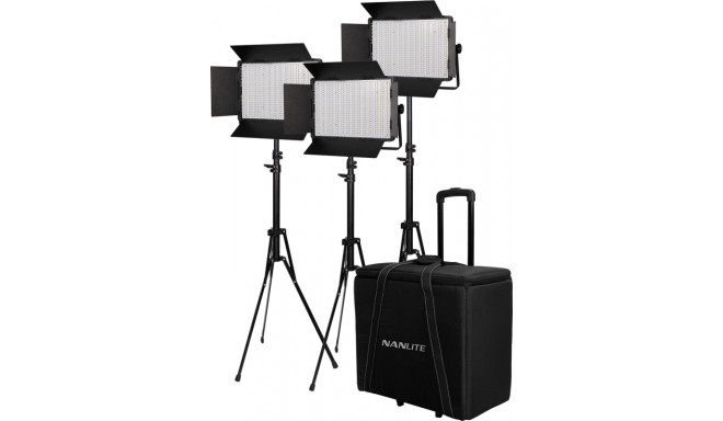 Kit Nanlite 3 light kit 1200CSA w/Trolley Case & Light Stand