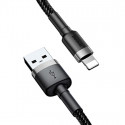 Baseus Cafule Cable Durable Nylon Braided Wire USB | Lightning QC3.0 1.5A 2M black (CALKLF-CG1)