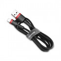 Baseus Cafule Cable Durable Nylon Braided Wire USB | Lightning QC3.0 1.5A 2M black-red (CALKLF-C19)