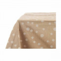 Tablecloth Jacquard Anti-stain Spots 140 x 180 cm Beige (8 Units)