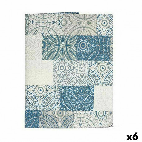 Stain-proof tablecloth Kinvara AZULEJO-A AZULEJO-A Blue Thin canvas Anti-stain Tile 140 x 180 cm (6