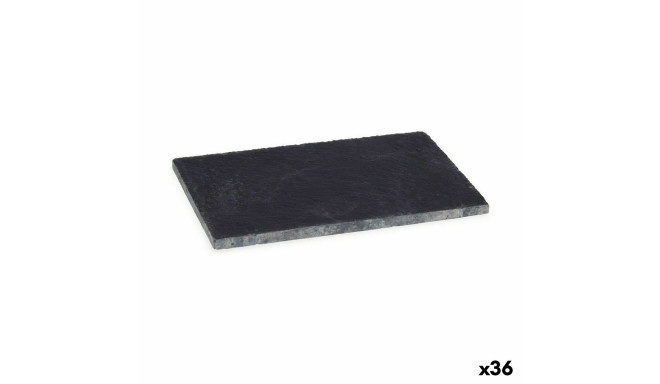 Snack tray Kinvara SJ1510 SJ1510 Black 10 x 0,5 x 15 cm 15 x 0,5 x 10 cm (36 Units)