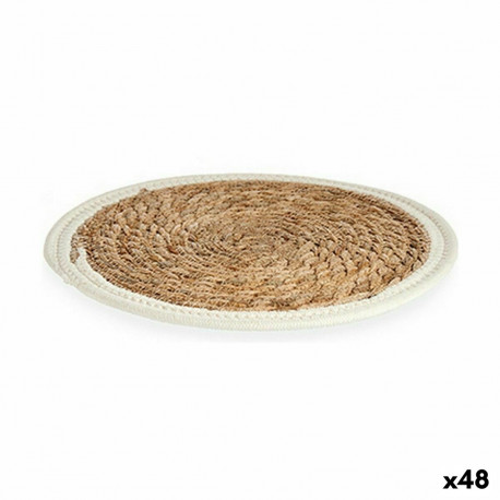 Lauamatt Gift Decor 89715 89715 Valge Naturaalne Looduslik kiud 30 x 1 x 30 cm (48 Ühikut)