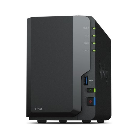 Synology DiskStation DS223 NAS/salvestusserver lauaarvuti Realtek RTD1619B 2 GB DDR4
