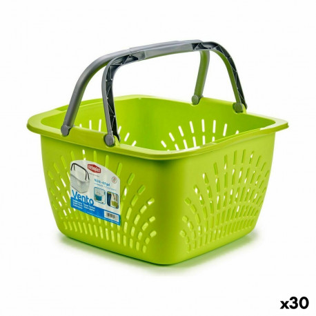 Laundry Basket Stefanplast PR163P PR163P Brown Plastic 18 L 39 x 21,5 x 39 cm With handles (30 Units