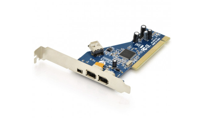 DIGITUS IEEE 1394a Interface Card, PCI, 4 Port2x6-Pin+1x4-Pin Extern, 1x6-Pin Intern PnP,