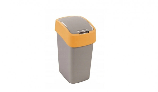 CURVER WASTE BIN "FLIP BIN" 50L / SILVER / ORANGE