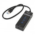 4-Port USB Hub Omega OUH34B USB 3.0 Black