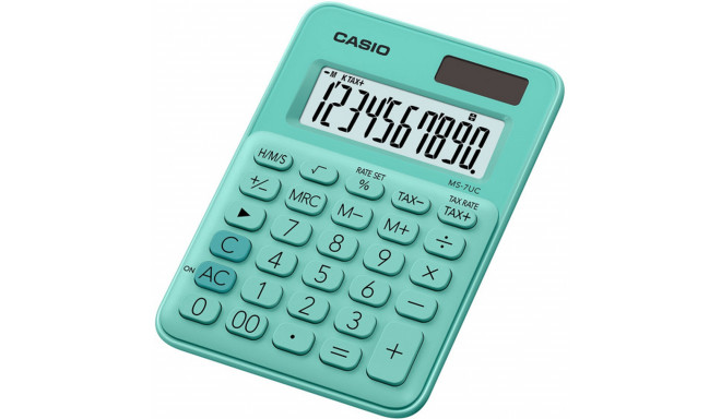 Calculator Casio MS-7UC-GN Green Plastic