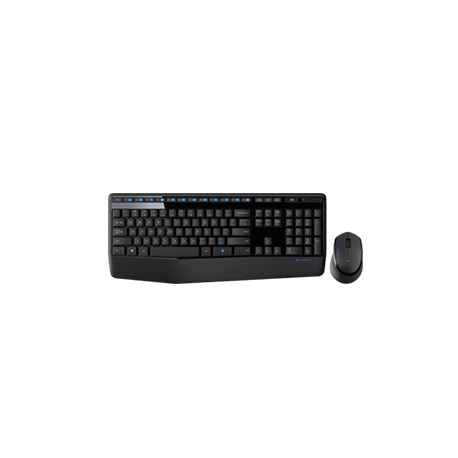 Logitech Wireless Combo MK345 Radio Transfer, PC/Mac, Keyboard, Black