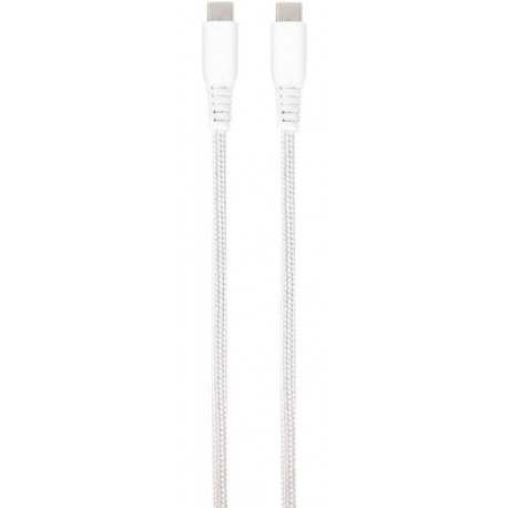 Vivanco kaabel USB-C - USB-C 1,5m, valge (katkine pakend)