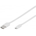 Vivanco cable USB - microUSB 1.0m, white (damaged package)
