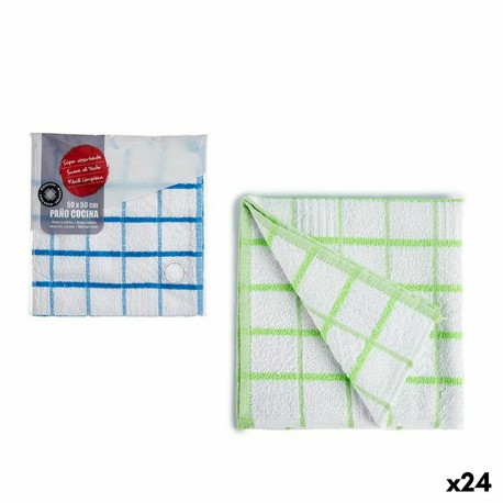 Kitchen Cloth PAÑO-AZ+VR PAÑO-AZ+VR 50 x 50 cm Microfibre (24 Units)