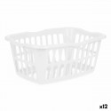 Basket White polypropylene 50 L 58 x 24 x 42 cm (12 Units) Basket White polypropylene 50 L 58 x 24 x 42 cm (12 Units)