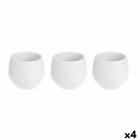 Pottide komplekt Ibergarden ES0501221S3 ES0501221S3 Valge Plastmass 16,5 x 16,5 x 14,5 cm 51 x 14 x