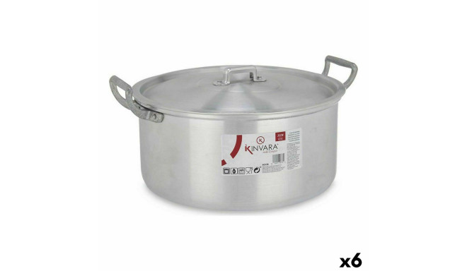 Kastrul kaanega Kinvara 100008 100008 Hõbedane 6,5 L 35 x 16 x 28 cm (6 Ühikut)