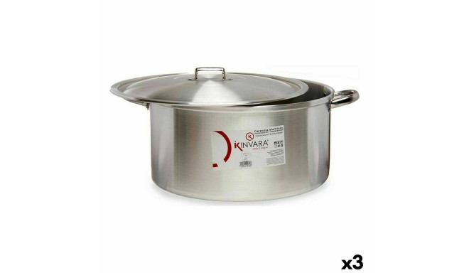 Casserole with lid Kinvara 100015 100015 Silver 53 x 24 x 43 cm (3 Units)