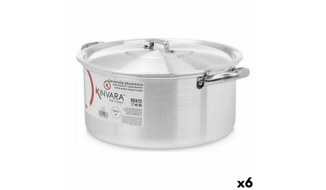 Kastrul kaanega Kinvara 100009 100009 Hõbedane 8 L 38 x 16 x 30,5 cm (6 Ühikut)