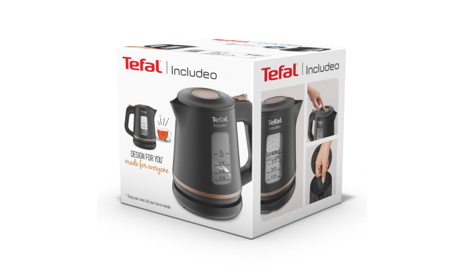 Tefal Includeo KI5338 electric kettle 1 L 2400 W Black