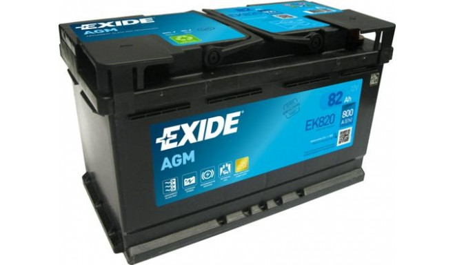 Exide EK820 vehicle battery AGM (Absorbed Glass Mat) 82 Ah 12 V 800 A ...