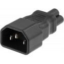 Deltaco DEL-1011 power plug adapter C14 Black