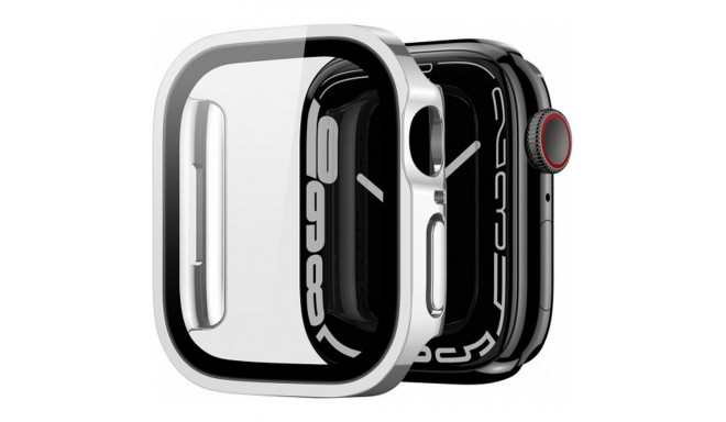 DUX DUCIS case HAMO with protective glass for Apple Watch 7 / 8 / 9 45 mm silver