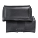 ROYAL - Leather universal belt holster / black - Size XL - IPHONE 13 PRO MAX / 14 PRO MAX / SAMSUNG 