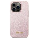 Guess kaitseümbris iPhone 14 Pro Max Glitter Flakes Script Metal Logo (GUHCP14XHGGSHP)