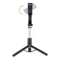 Combo selfie stick with tripod and remote control bluetooth black SSTR-13