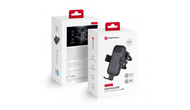 FORCELL F-GRIP HS4 car holder for air vent with wireless charging 15W black