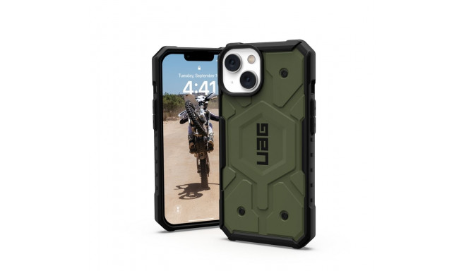 ( UAG ) Urban Armor Gear Pathfinder for IPHONE 14 PLUS compatible with MagSafe green