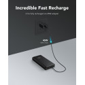 Power Bank VEGER T100 - 20 000mAh LCD Quick Charge PD 65W black (for laptop also) (W2032C-100)