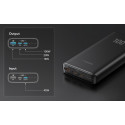 Power Bank VEGER T100 - 20 000mAh LCD Quick Charge PD 65W black (for laptop also) (W2032C-100)