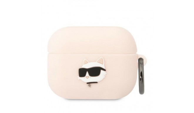 KARL LAGERFELD case for APPLE Airpods Pro KLAPRUNCHP (3D Sil NFT Choupette) pink